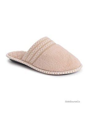 Women's Fuzzy Chenille Closed Toe Slippers with Memory Foam Insole